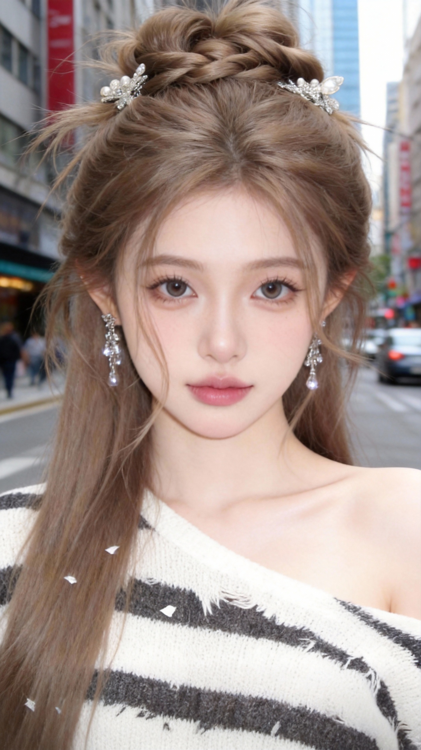 AI时尚美女人像 - 现代都市街拍艺术图