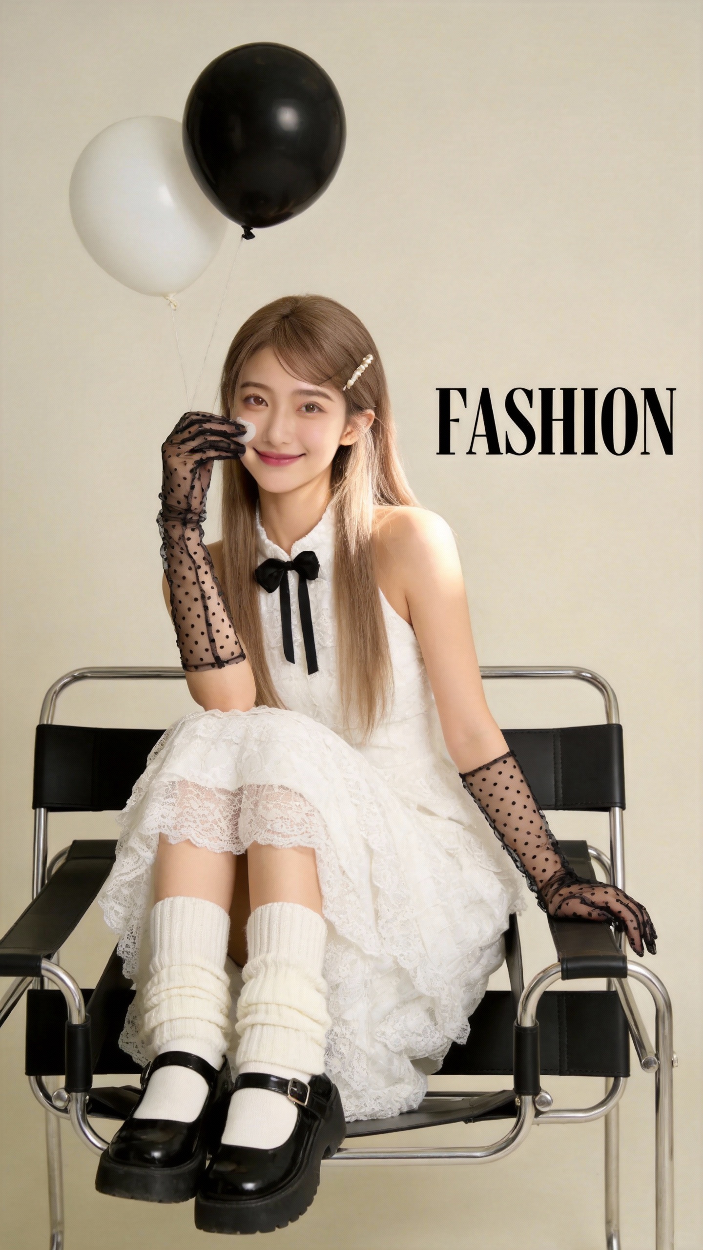 AI时尚人像海报 - 甜美清新风设计参考