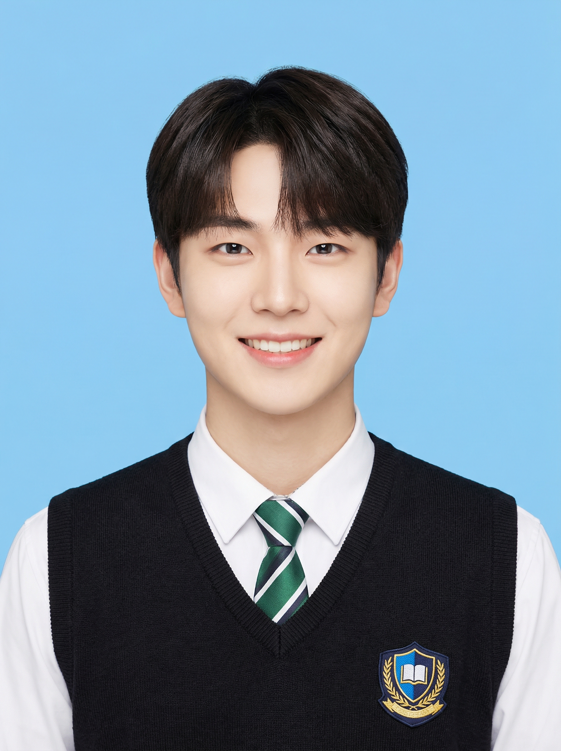 AI证件照设计 - 男学生标准登记照