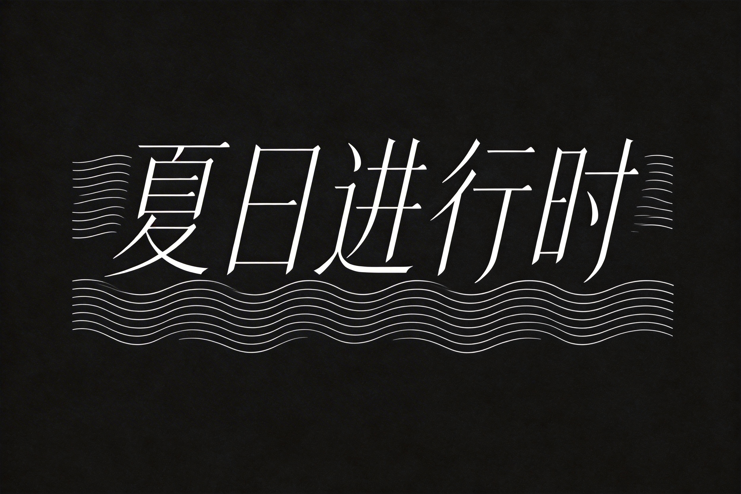 夏日艺术字AI海报 - 简约文字排版设计